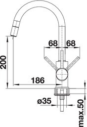 Blanco Mida S-HD Chrom Küchenarmatur – Ansicht 4