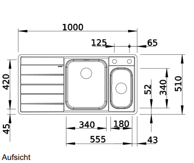 Blanco Axis III 6 S-IF rechts Edelstahlspüle