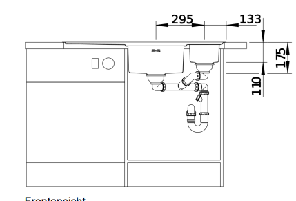 Blanco Axis III 6 S-IF rechts Edelstahlspüle – Ansicht 3