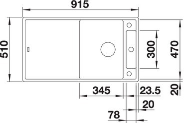 Blanco Axia III/5 S Glas anthr Granitspüle – Ansicht 2