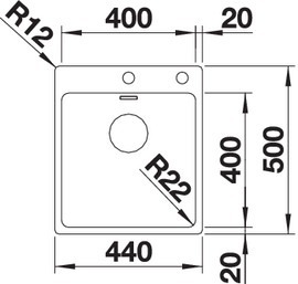 Blanco Andano 400-IF/A Edelstahlspüle – Ansicht 3