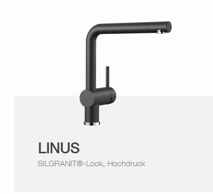 Blanco Linus -HD -schwarz Küchenarmatur