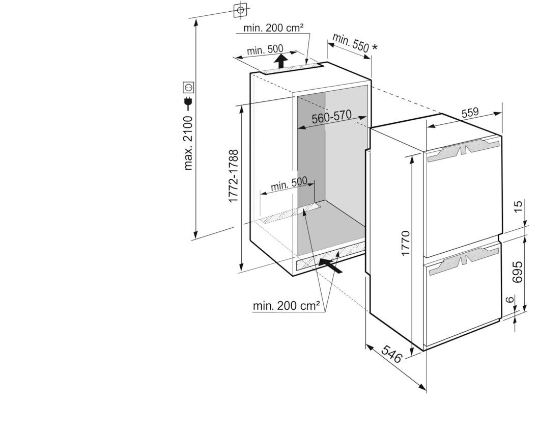 Liebherr ICe 5103 Kühl- Gefrierkombination – Ansicht 3