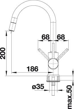 Blanco Mida-S HD schwarz matt Küchenarmatur – Ansicht 2