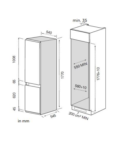 Midea KG 178S ENF Kühl-Gefrierkombination