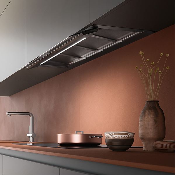 Falmec Virgola Touch 60 schwarz Flachschirmhaube – Ansicht 3