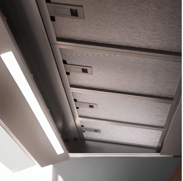 Falmec Virgola Touch 60 schwarz Flachschirmhaube – Ansicht 4