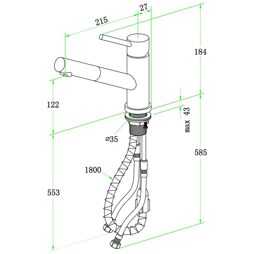 Villeroy & Boch Como Shower S HD ED Küchenarmatur – Ansicht 2